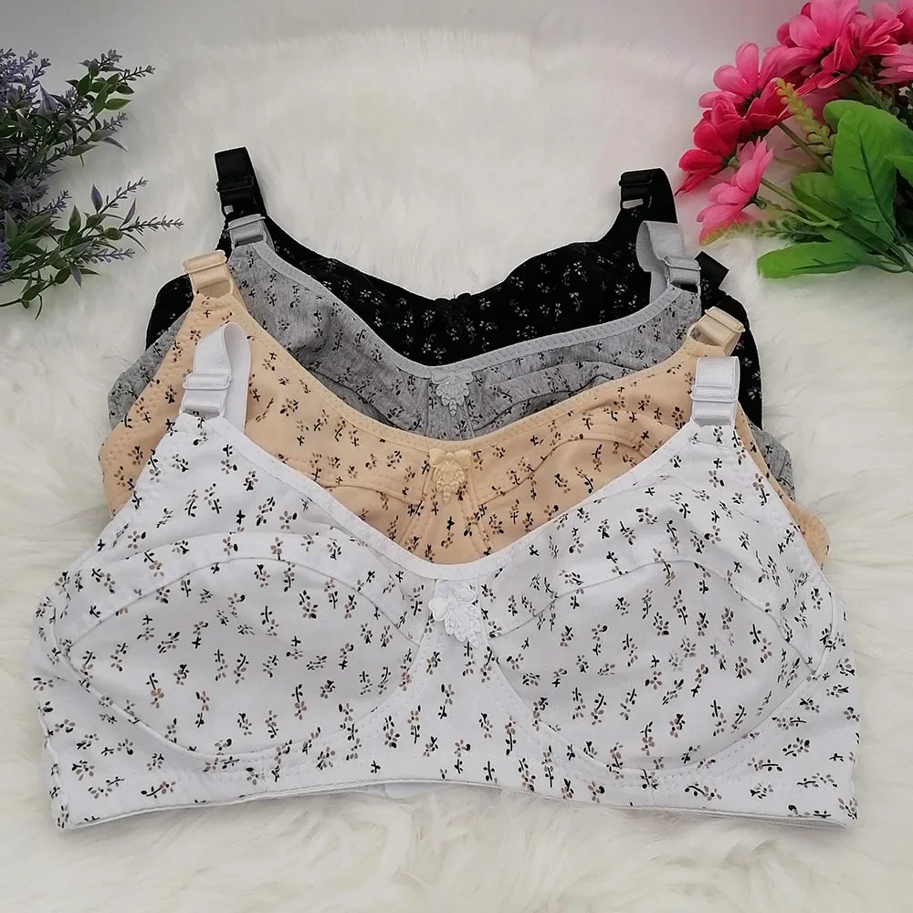 Cotton Bra Everyday - セクシーランジェリーブラ レディース ミニマイザー プッシュアップ 3/4カップ ワイヤレス