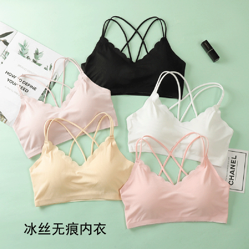 Sheer Bra Lace - 女性のためのセクシーな3Dスポーツブラ,シームレス,ストラップレス,腕立て伏せ,ランジェリー,フェミニンな下着