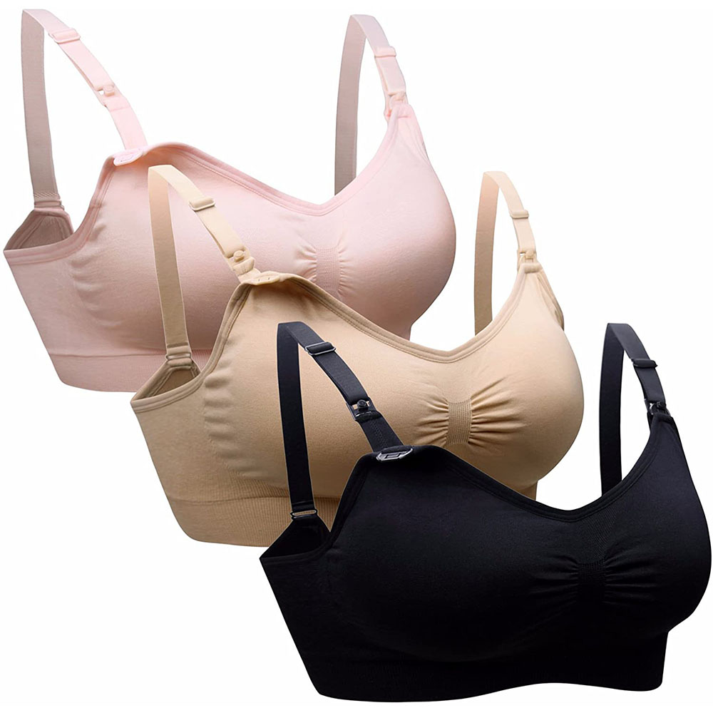 Sleep Bra Bralette - レディースマタニティ授乳ブラジャー母親のシームレスなクリップダウンプッシュアップ睡眠ブラレット授乳下着用