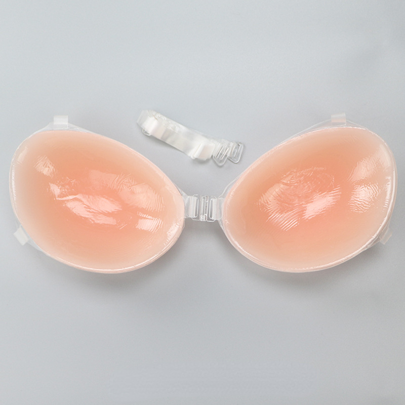 Backless Bra Sticky - シリコーンブラジャー目に見えないプッシュアップセクシーなストラップレスブラジャーステルス粘着バックレス胸エンハンサー女性のための粘着結婚式ビキニブラジャー