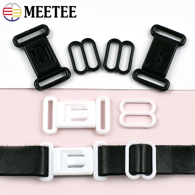 Nursing Bra Clip - 50/100 個 Meetee プラスチックブラバックル 12.5 ミリメートル調節可能なストラップクラスプ蝶ネクタイビキニ接続フック下着テープ縫製アクセサリー