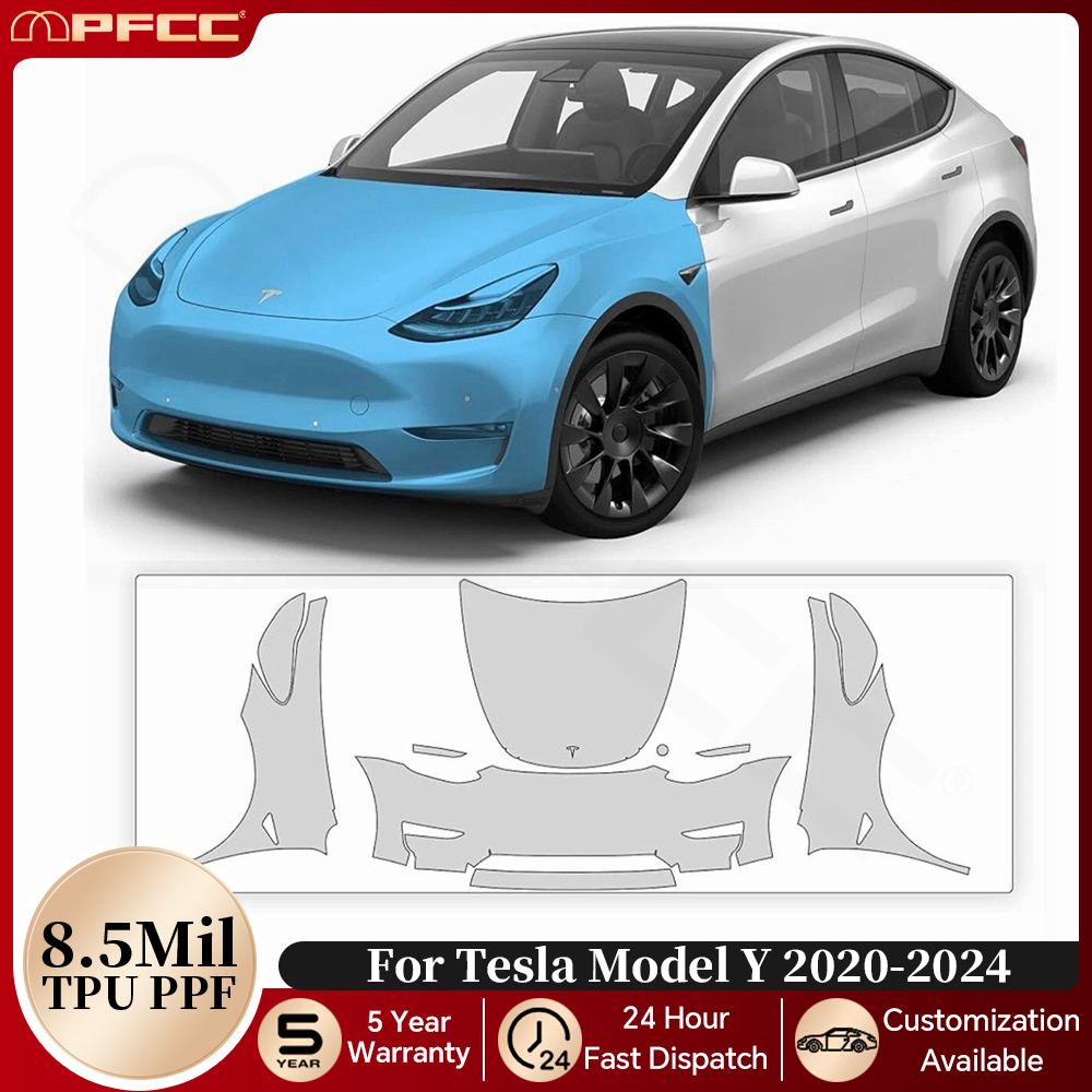 Full Coverage Bra - テスラ モデルY 2020-2024用 カット済みPPF 9ミルTPU塗装保護フィルム フルキット