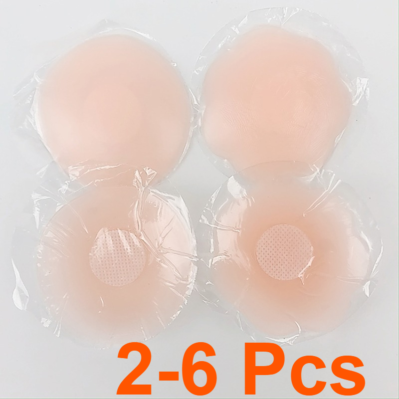 Push Up Bra Silicone - 2-6 個女性シリコーン乳首カバー再利用可能な胸の花びらリフトアップ見えないブラジャーニプレス胸パッドステッカー下着アクセサリー