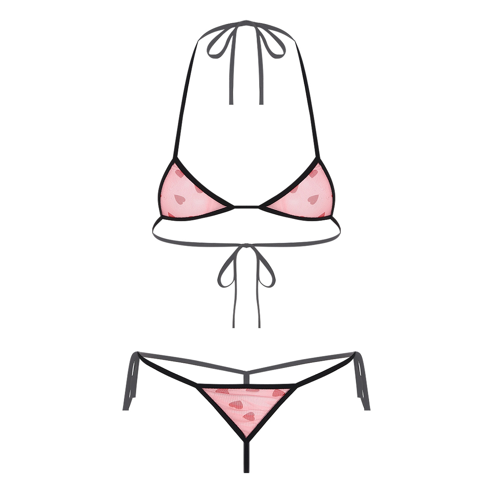 レディース マイクロミニビキニ ランジェリー 下着セット プ - Sheer Bra Lace のレビューと価格