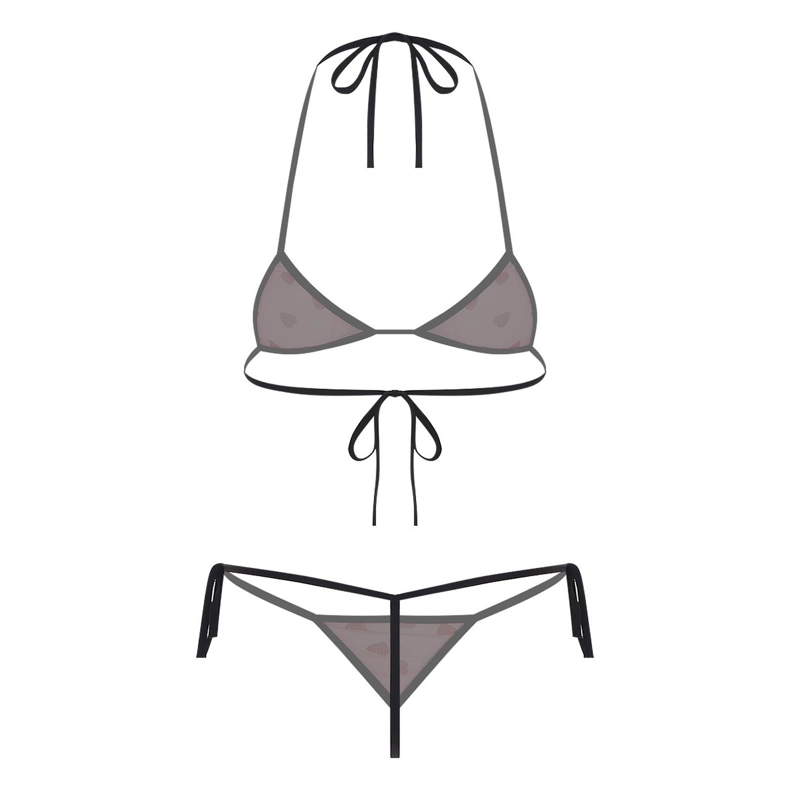レディース マイクロミニビキニ ランジェリー 下着セット プ - Sheer Bra Lace のレビューと価格