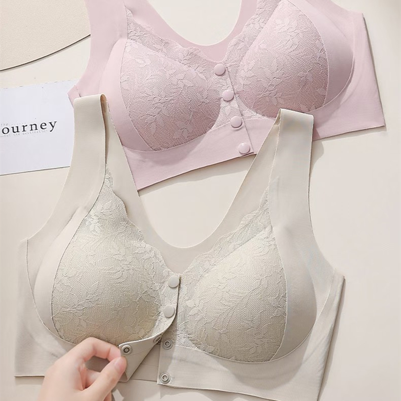 ベスト風前ボタンブラジャー 小胸用 スチールリングなし 調節 - Full Coverage Bra のレビューと価格