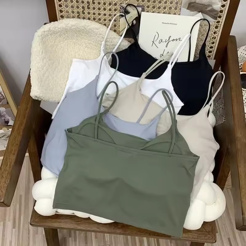 女性シームレスアイスシルクパッド入りキャミソールブラトップク - T Shirt Bra Seamless のレビューと価格