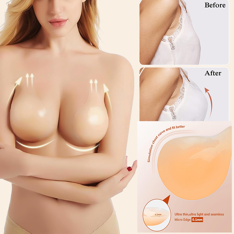 1/2 ペア女性粘着ブラジャープッシュアップ粘着バックレスス - Backless Bra Sticky のレビューと価格