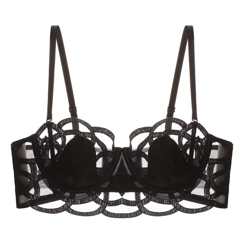 女性のための透かし彫りの下着,綿のブラ,ウサギの耳のカップ, - Cotton Bra Everyday のレビューと価格