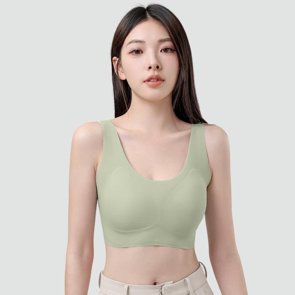 バックスポーツブラ快適なワイヤレスパッド入りブラレット女性の - Full Coverage Bra のレビューと価格