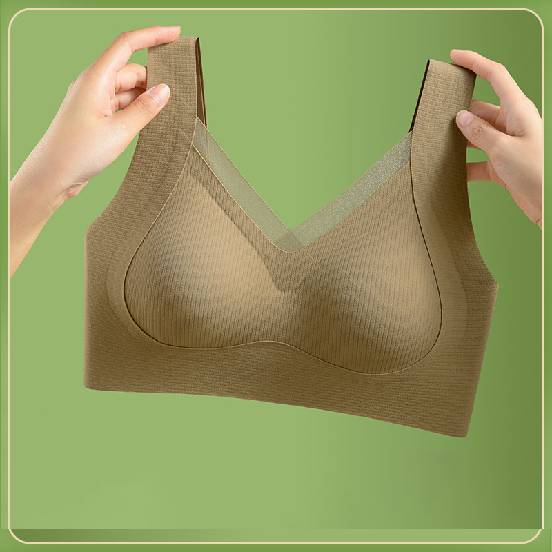 1 個の女性のブラジャー通気性ギャザー一緒に痕跡ブラジャーな - Wirefree Bra Comfort のレビューと価格