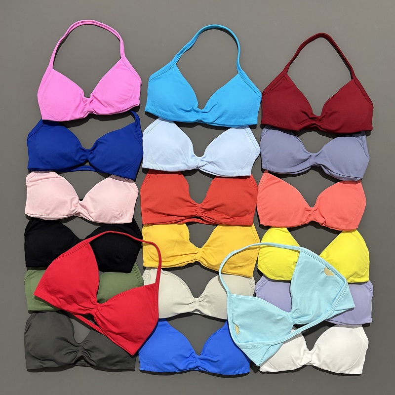 スポーツストラップブラヨガ下着女性ジムトップランニングエクサ - Sports Bra Racerback のレビューと価格