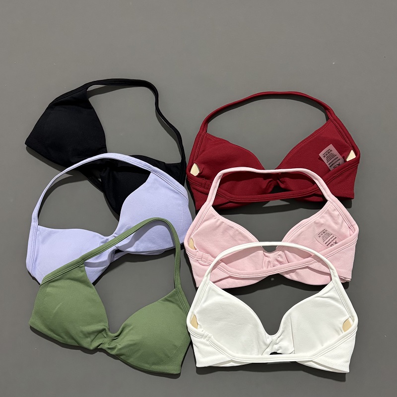 スポーツストラップブラヨガ下着女性ジムトップランニングエクサ - Sports Bra Racerback のレビューと価格