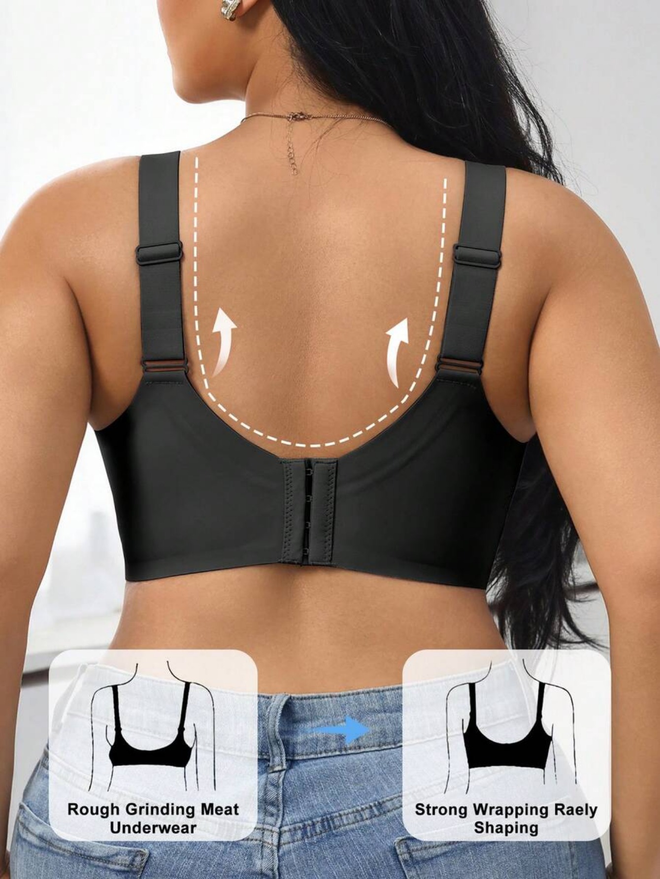 女性用ハイサポートスポーツブラ、ワイヤーフリーの植毛シリコン - Wirefree Bra Comfort のレビューと価格