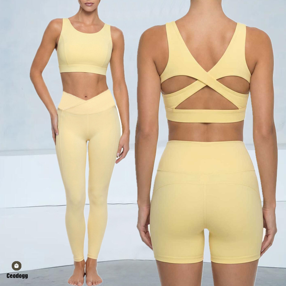 パッドプッシュアップヨガフィットネスブラジャー衝撃吸収スポー - Sports Bra Racerback のレビューと価格