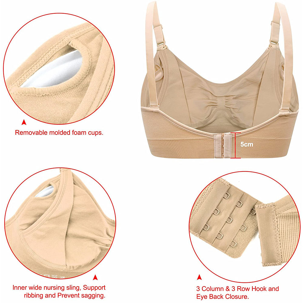 レディースマタニティ授乳ブラジャー母親のシームレスなクリップ - Sleep Bra Bralette のレビューと価格