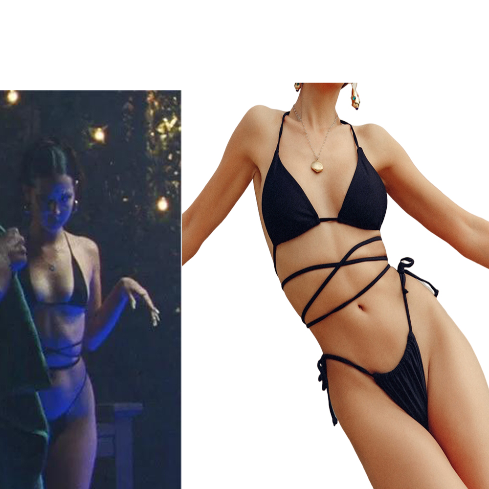 Euphoria-女性用コスプレビキニ,黒のホルターネックラ - Lace Bralette Set のレビューと価格