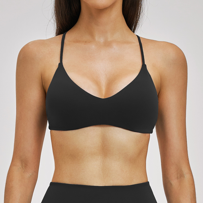 バックレスヨガブラ ジム レディース スポーツ サマー ラン - Sports Bra Racerback のレビューと価格