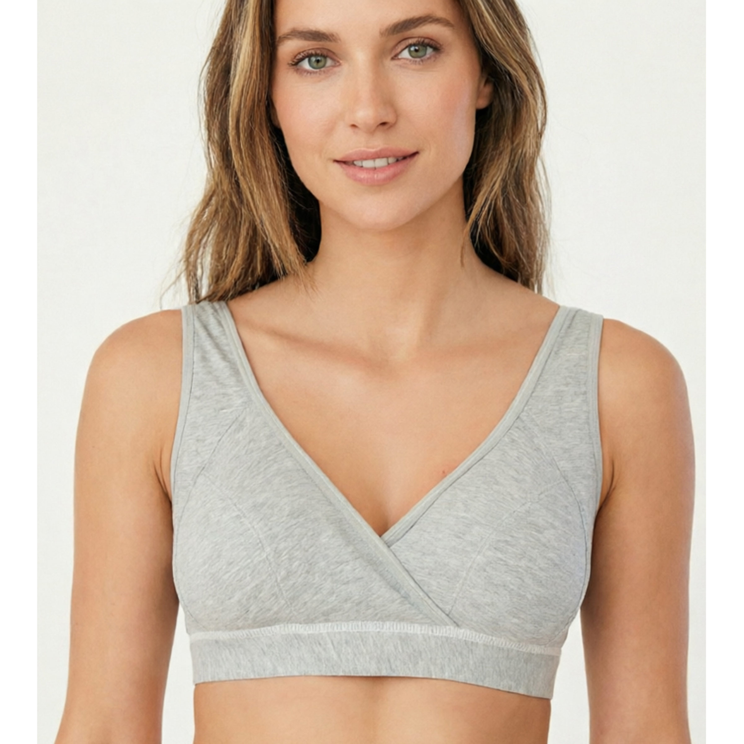 快適なマタニティ授乳ブラ ワイヤレス通気性コットン クロスオ - Nursing Bra Clip のレビューと価格