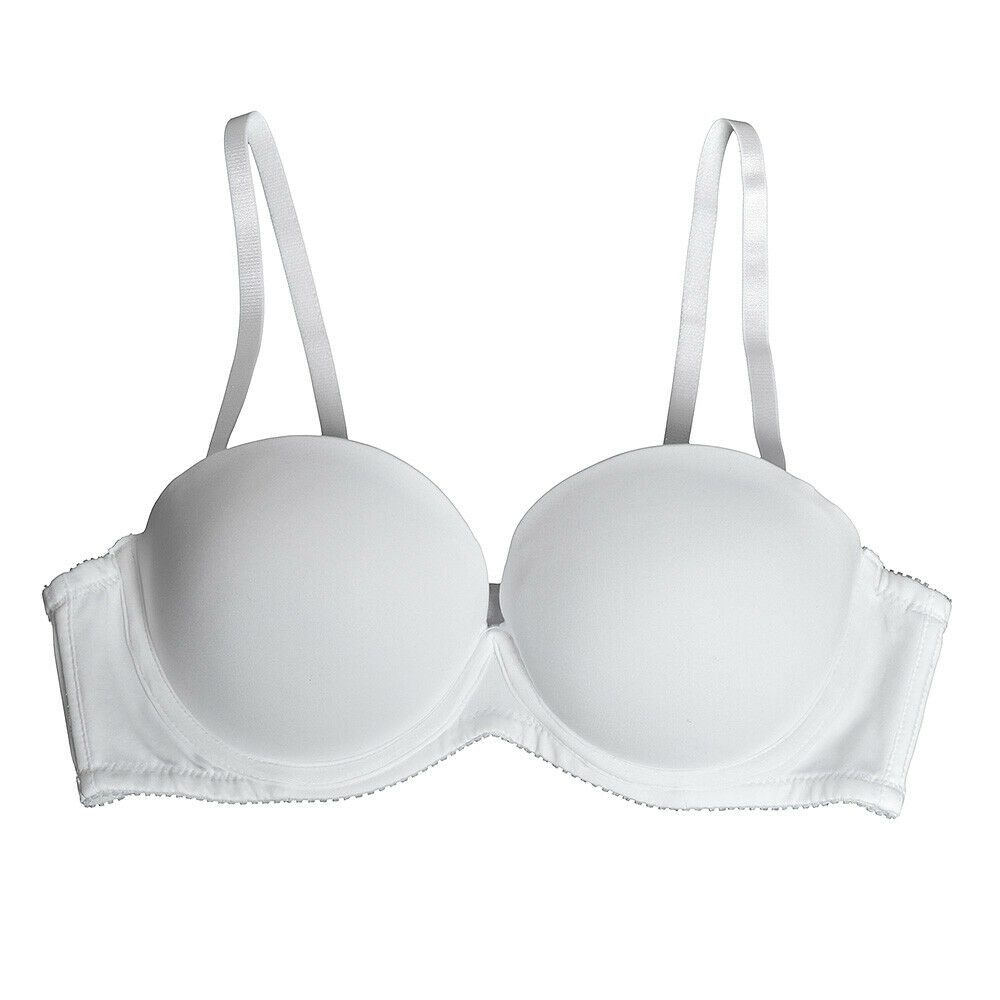 女性用ストラップレスブラ,単色,パッド入り下着,腕立て伏せ, - Convertible Bra Multiway のレビューと価格