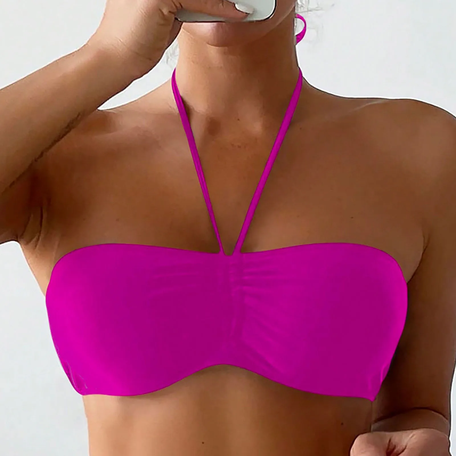 女性用アンダーワイヤービキニトップ、プッシュアップ水着トップ - Underwire Bra Padded のレビューと価格