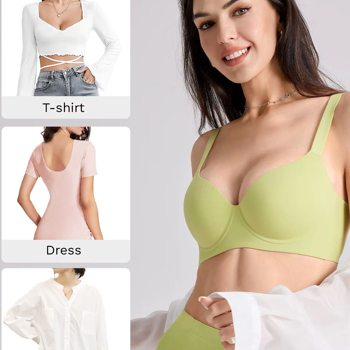 新しい女性用美しいセクシーな普段使いブラ、マルチウェイストラ - Convertible Bra Multiway のレビューと価格