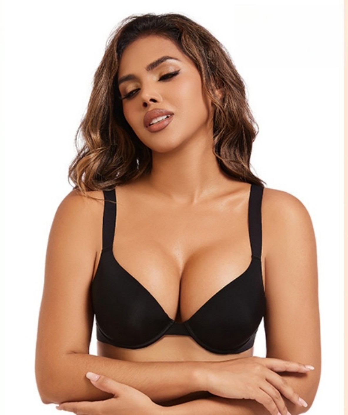 2025 女性のプラスサイズプッシュアップブラジャーセクシー - Demi Bra Balconette のレビューと価格