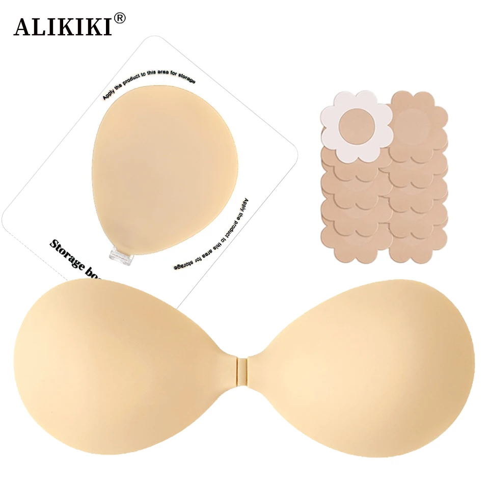 ストラップレスプッシュアップ粘着ブラパッチ接着シリコンノーシ - Backless Bra Sticky のレビューと価格