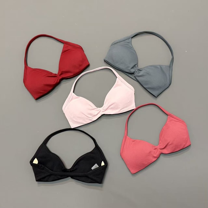 女性用ホルタースポーツブラ Vネックパッド入りヨガブラ 取り - Sports Bra Racerback のレビューと価格