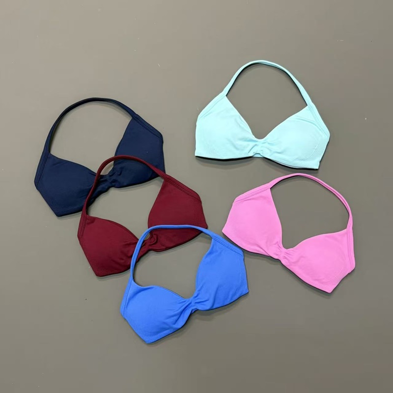 女性用ホルタースポーツブラ Vネックパッド入りヨガブラ 取り - Sports Bra Racerback のレビューと価格