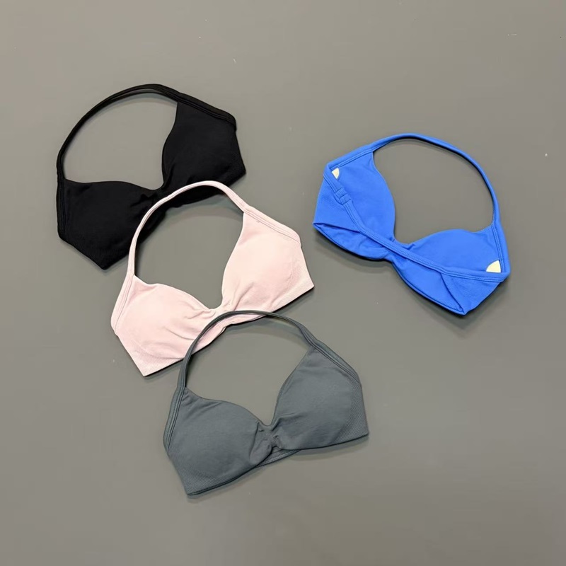 女性用ホルタースポーツブラ Vネックパッド入りヨガブラ 取り - Sports Bra Racerback のレビューと価格