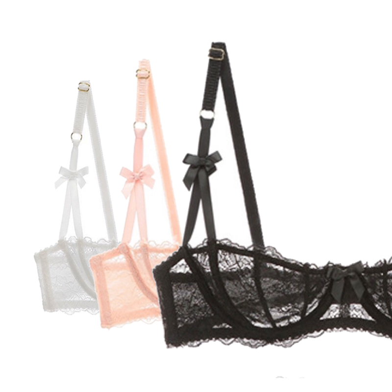 ハーフカップブラジャー女性のセクシーなランジェリープラスサイ - Demi Bra Balconette のレビューと価格