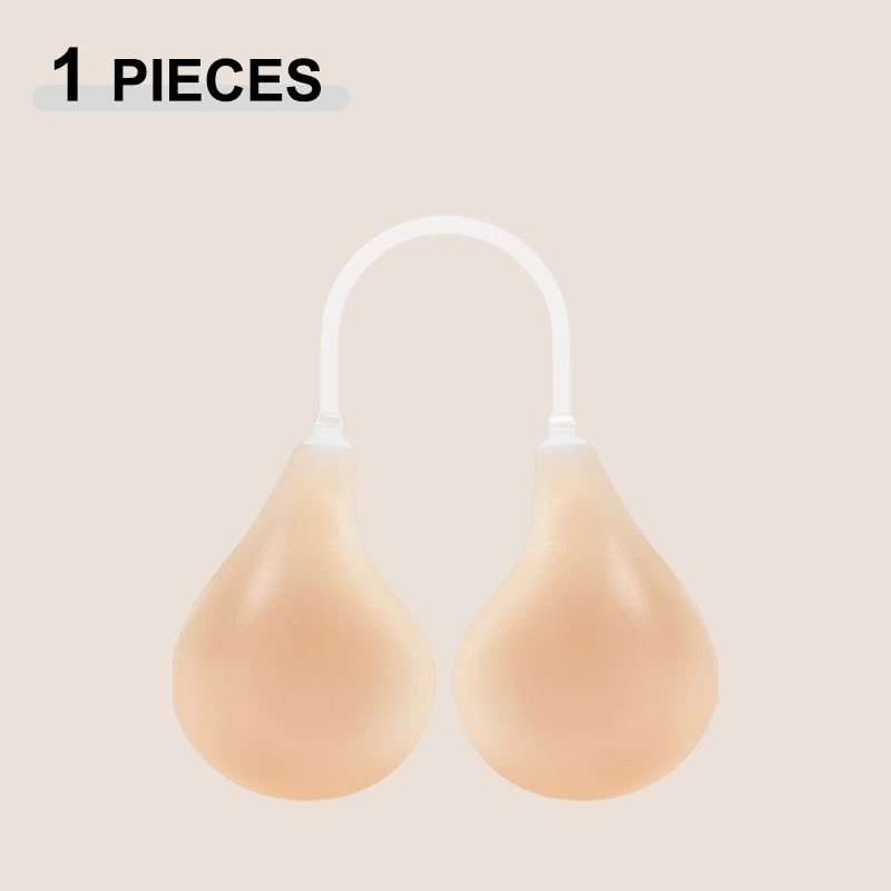 1 PC 夏用目に見えないシリコンブラジャー女性用ショルダー - Push Up Bra Silicone のレビューと価格