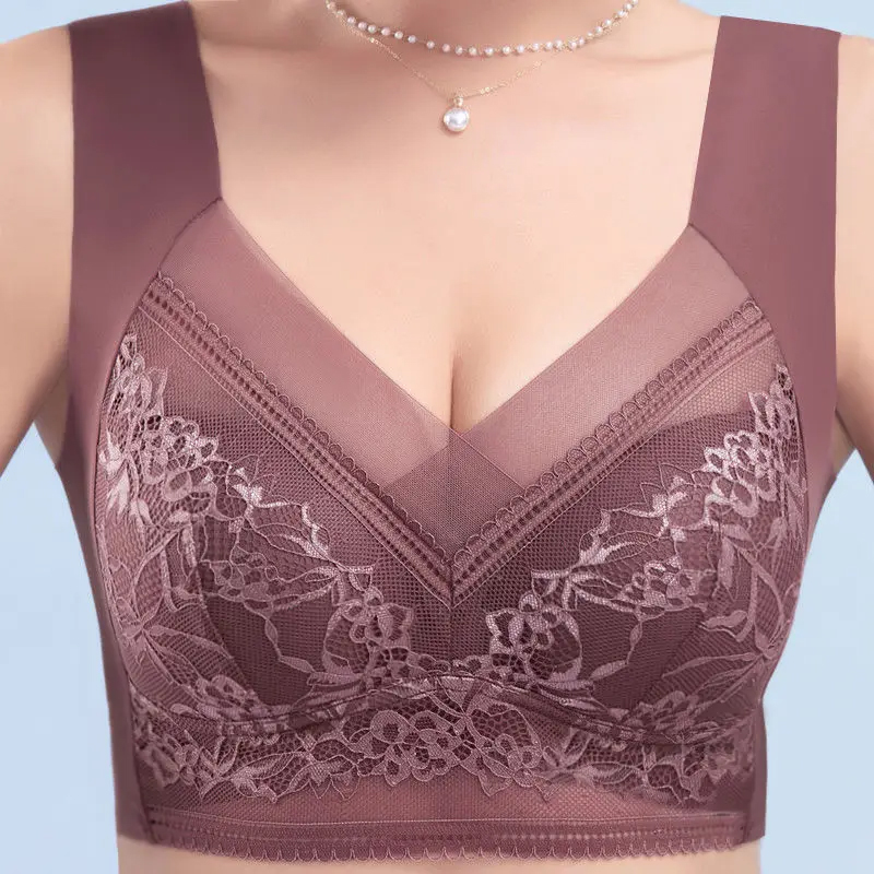 L-6L 女性大ブラジャープッシュアップアイスシルクシームレ - Full Coverage Bra のレビューと価格