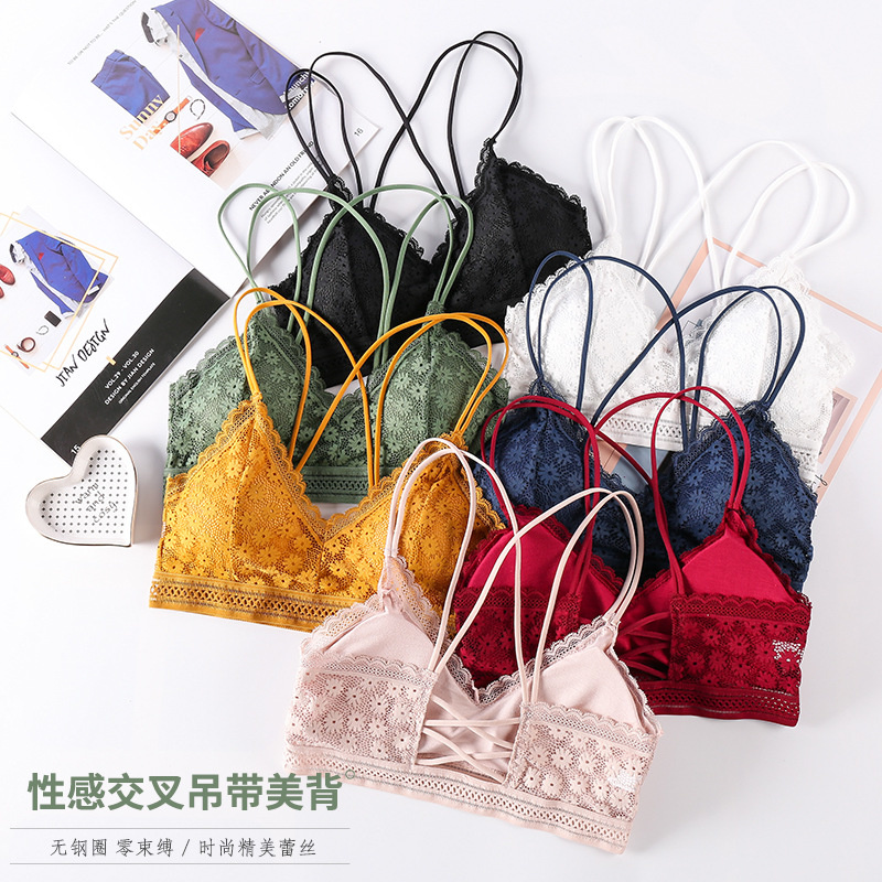 3Dセクシーなランジェリーシームレススポーツブラuタイプ背中 - Sheer Bra Lace のレビューと価格