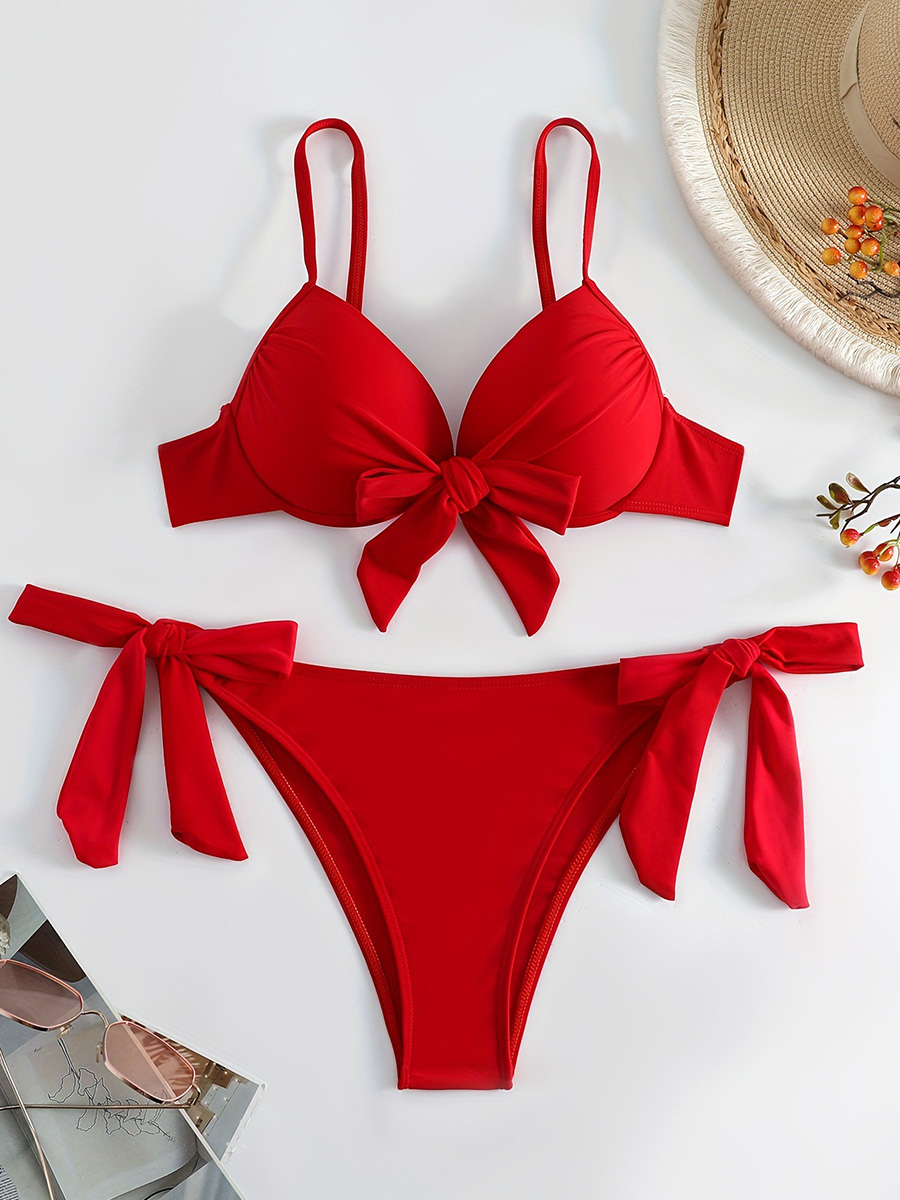 女性用ワイヤーブラ付きセクシービキニ,プッシュアップ水着,ツ - Underwire Bra Padded のレビューと価格