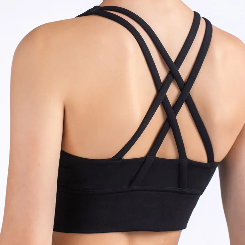 女性用スポーツブラ,フィットネスタンクトップ,通気性のあるヨ - Sports Bra Racerback のレビューと価格