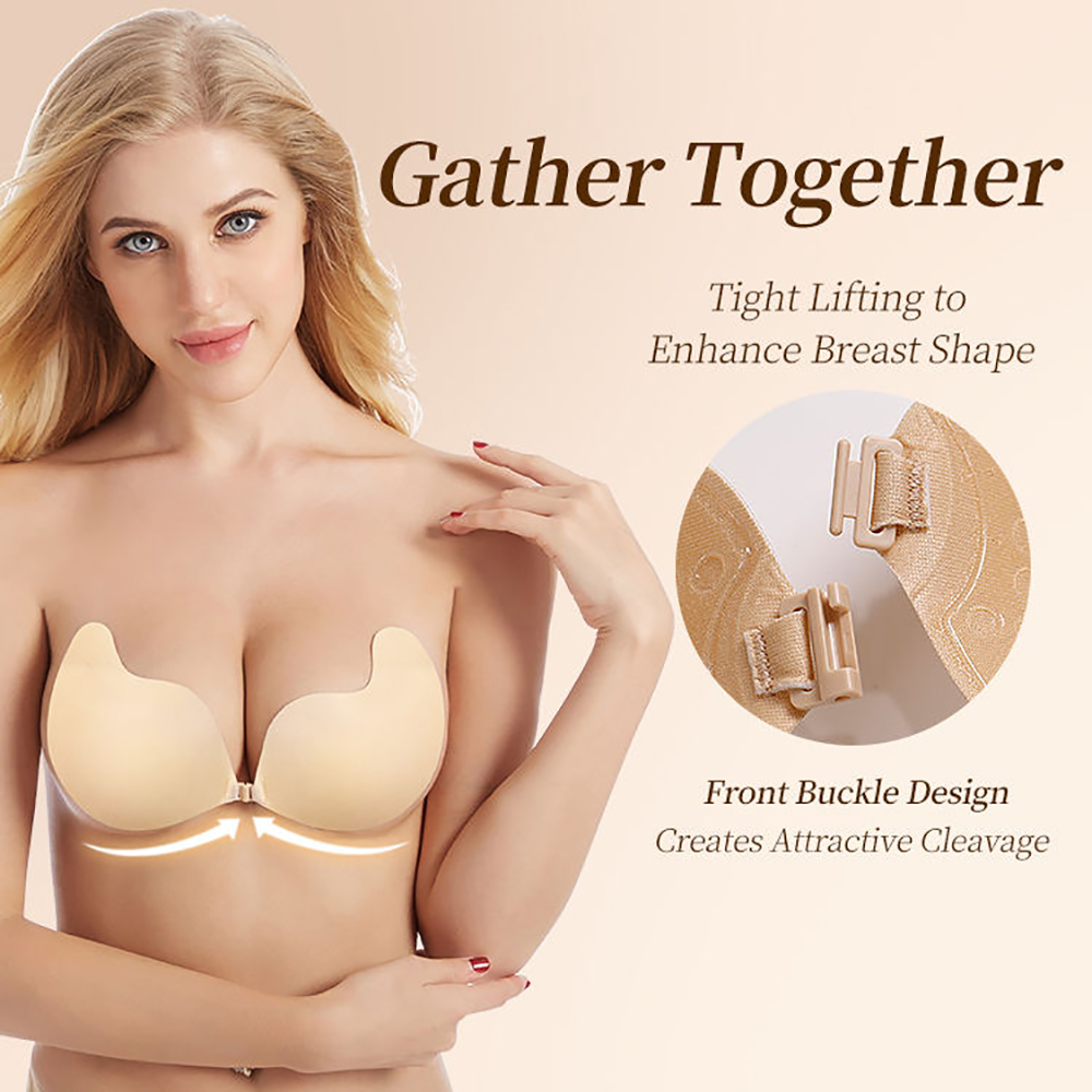 女性用ブラジャー　見えないプッシュアップブラ　粘着式シリコン - Backless Bra Sticky のレビューと価格