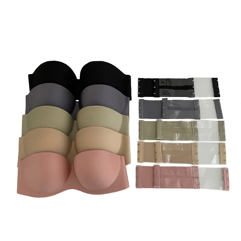 女性のセクシーなストラップレスプッシュアップパッド入りブラジ - Cotton Bra Everyday のレビューと価格