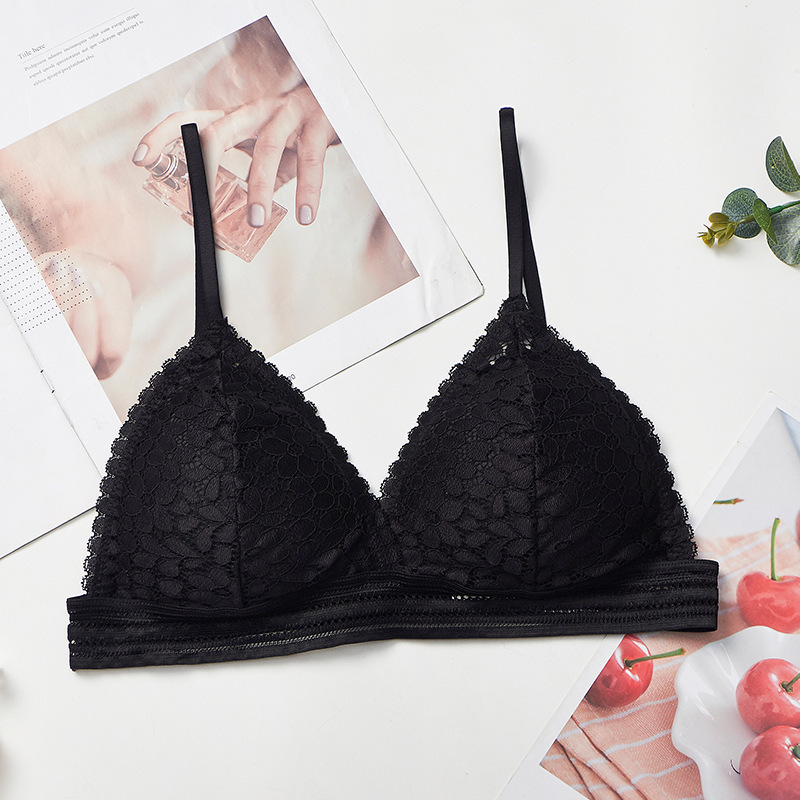 2026年女性用ブラジャー新作フレンチトライアングルカップノ - Sheer Bra Lace のレビューと価格