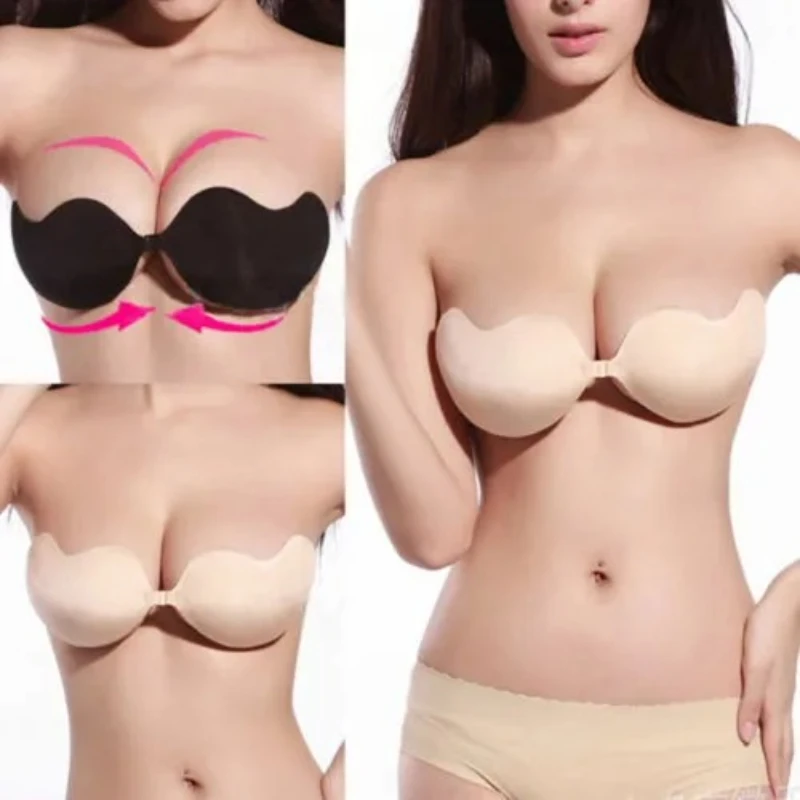 女性用セクシーなストラップレスブラ、見えないブラ、プッシュア - Backless Bra Sticky のレビューと価格
