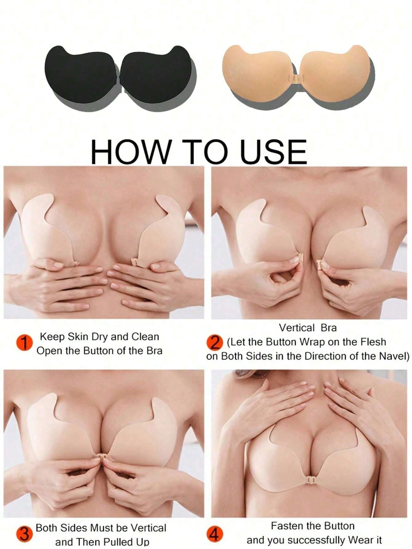 2 パック女性用自己粘着式目に見えないストラップレス プッシ - Strapless Bra Adhesive のレビューと価格
