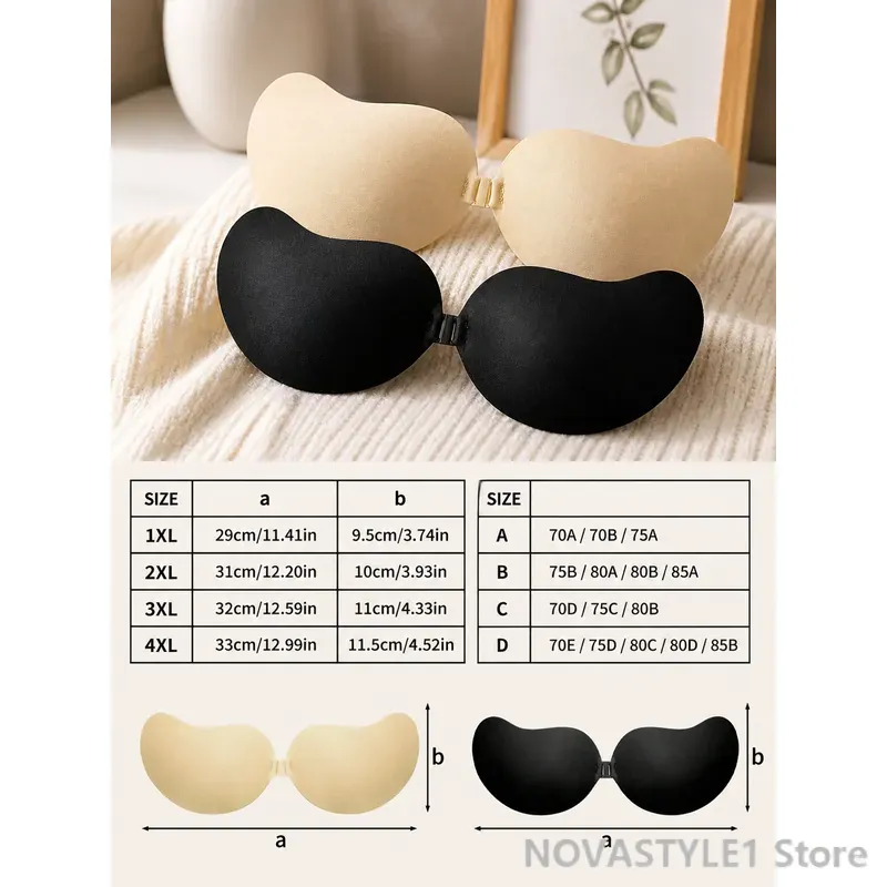 2 ペアの通気性のある目に見えないブラジャー、深い V ネッ - Strapless Bra Adhesive のレビューと価格