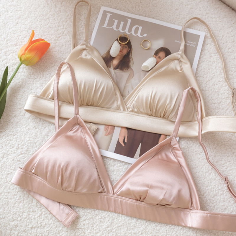 女性用ブラレット 93.8% マルベリーシルクブラジャー ワ - Sleep Bra Bralette のレビューと価格