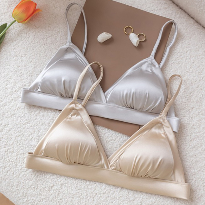 女性用ブラレット 93.8% マルベリーシルクブラジャー ワ - Sleep Bra Bralette のレビューと価格