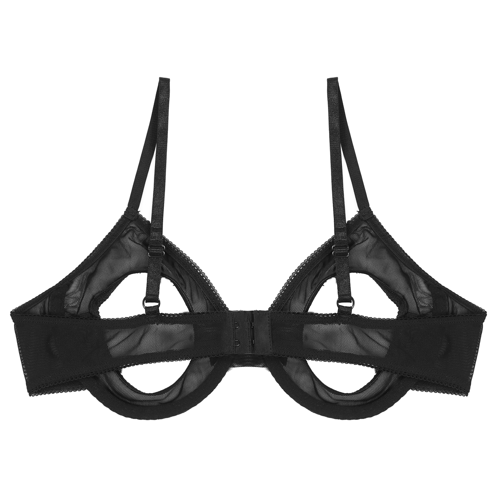女性用レースアンダーワイヤー入りプッシュアップシェルフブラ  - Demi Bra Balconette のレビューと価格